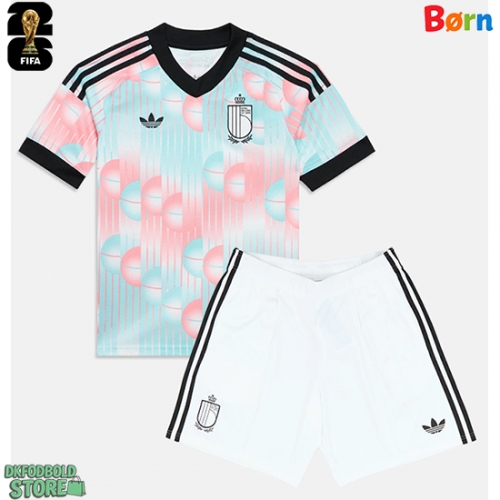 Belgien Maxim De Cuyper #5 Replika Babytøj Udebanesæt Børn VM 2026 Kortærmet (+ Korte bukser)